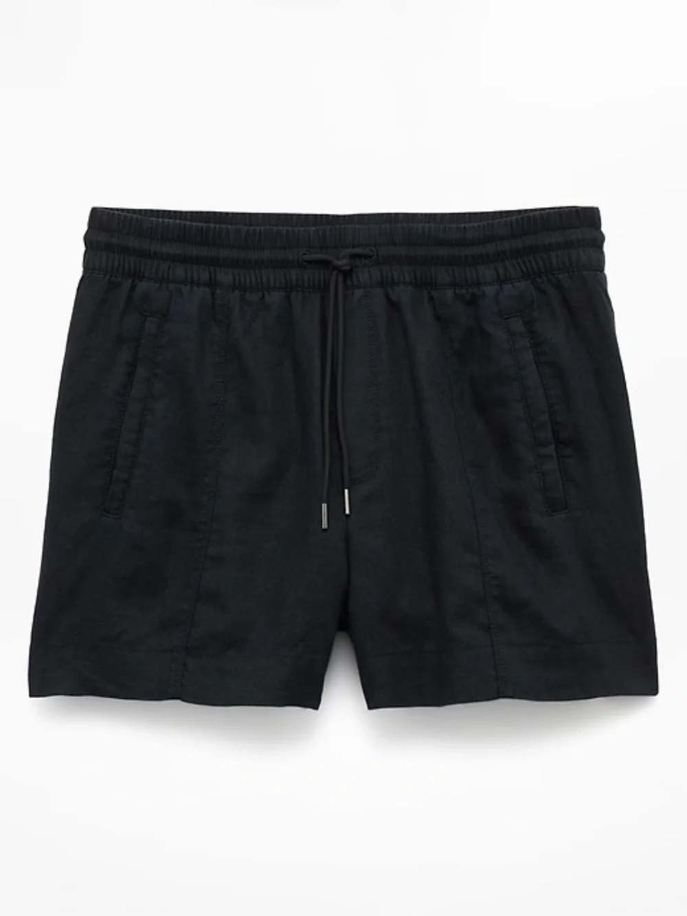 EUC Athleta Retreat Linen Mid Rise 4” Shorts in Black Size S